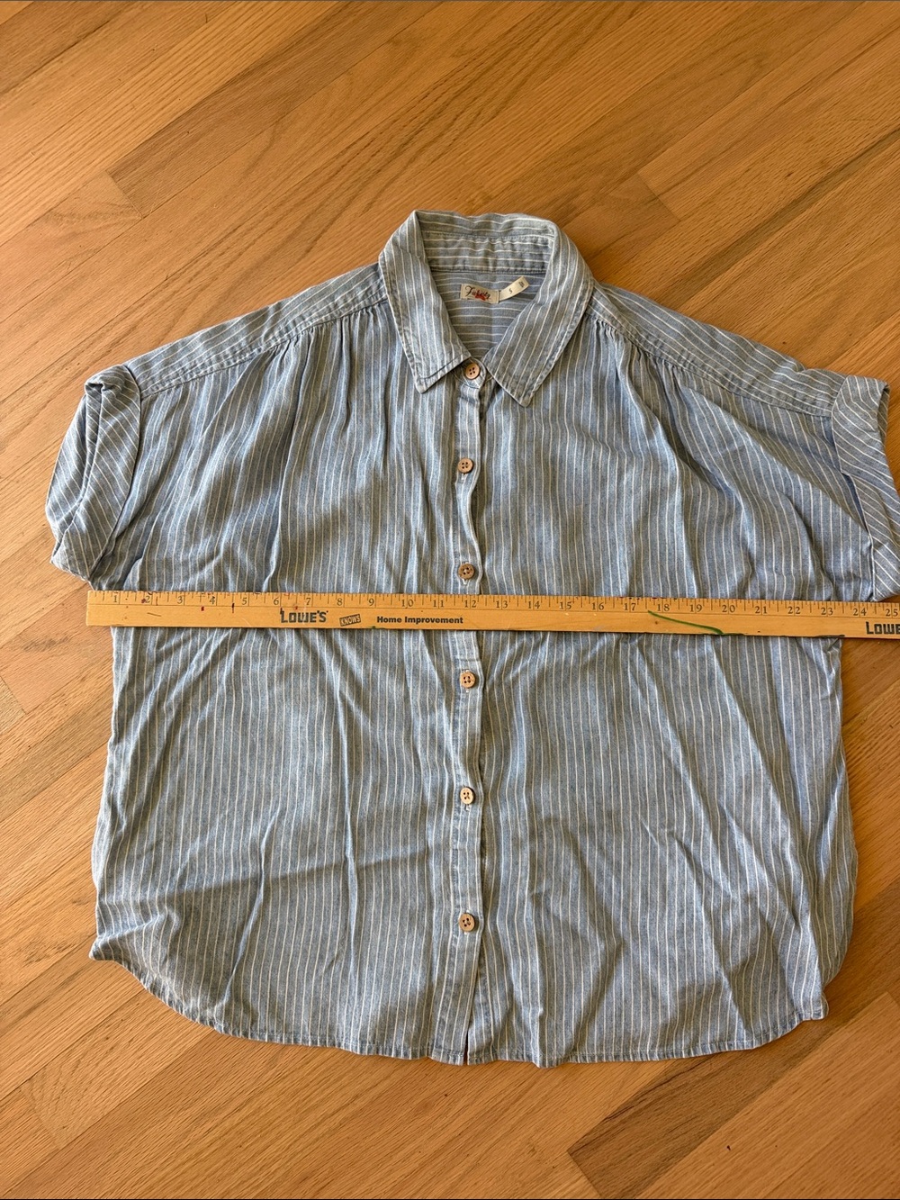 Faherty Blue Striped Blouse - Picture 4 of 5